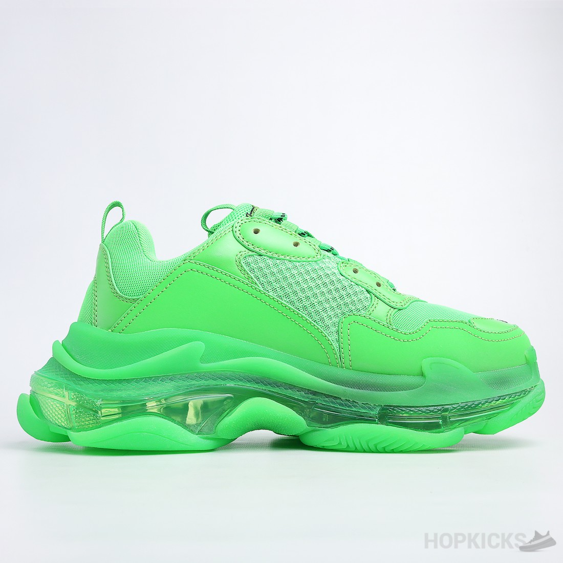 Bale Ciaga Triple S Neon Green Clear Sole